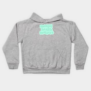 Mental Health Matters Mint Green Kids Hoodie